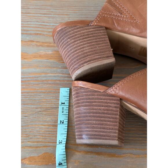 Madewell Mule Womens Size 9 Brown Leather Harper Slide Block Heel Shoes - Picture 7 of 8